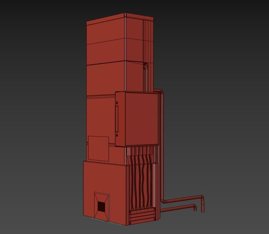 Sci-fi Station PBR Low-poly 3D model_11