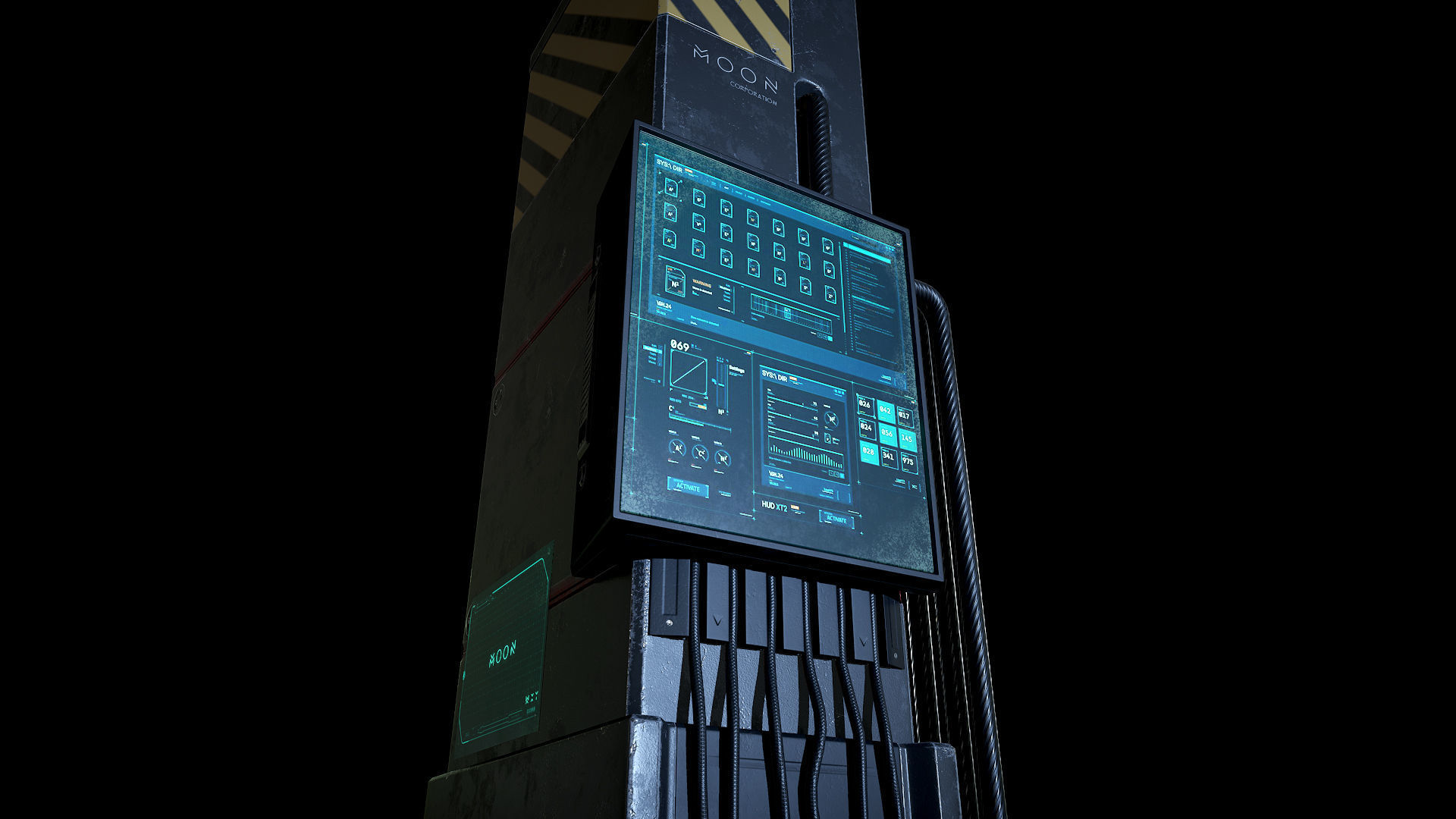 Sci-fi Station PBR Low-poly 3D model_3