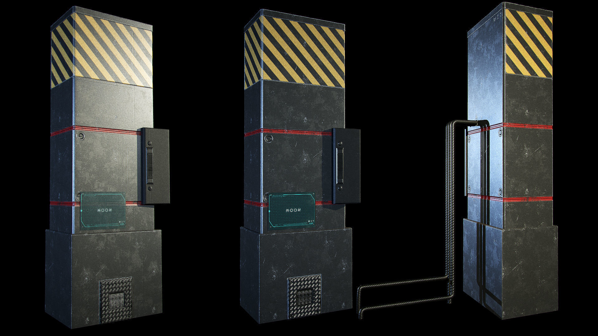 Sci-fi Station PBR Low-poly 3D model_2