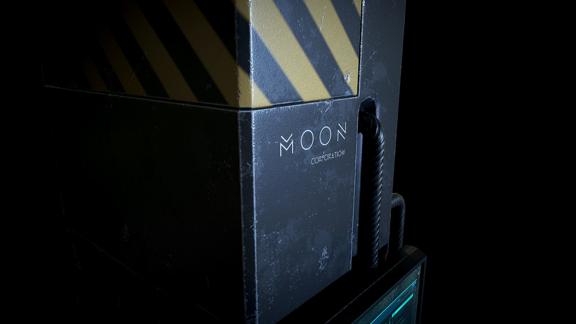 Sci-fi Station PBR Low-poly 3D model_5