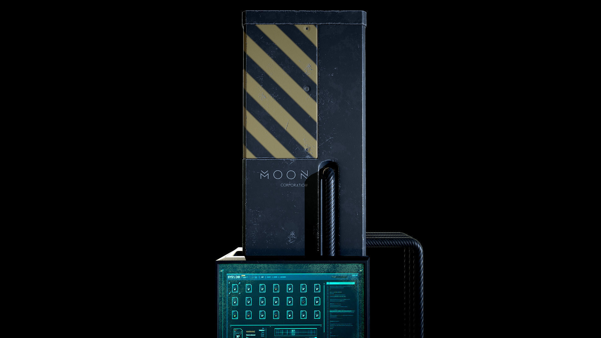 Sci-fi Station PBR Low-poly 3D model_4