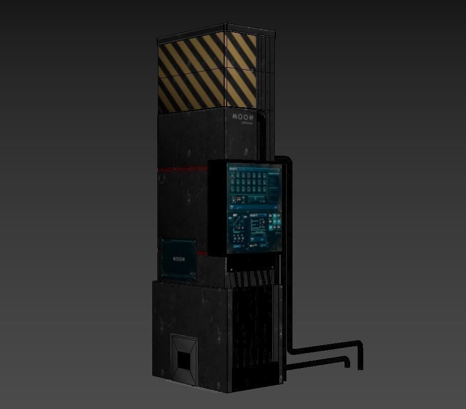 Sci-fi Station PBR Low-poly 3D model_10