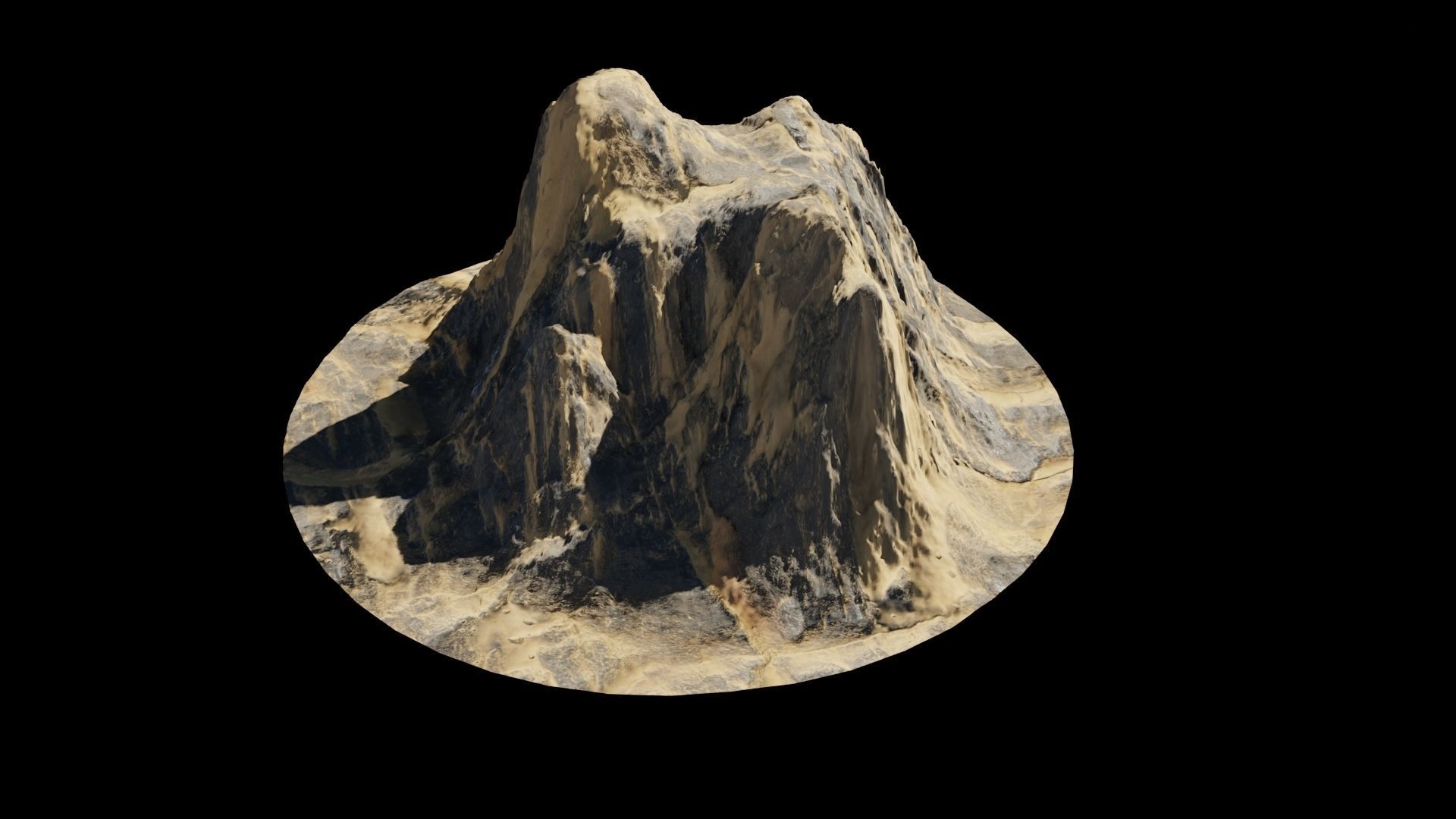 Desert rocks 4-8K Low-poly 3D model_16
