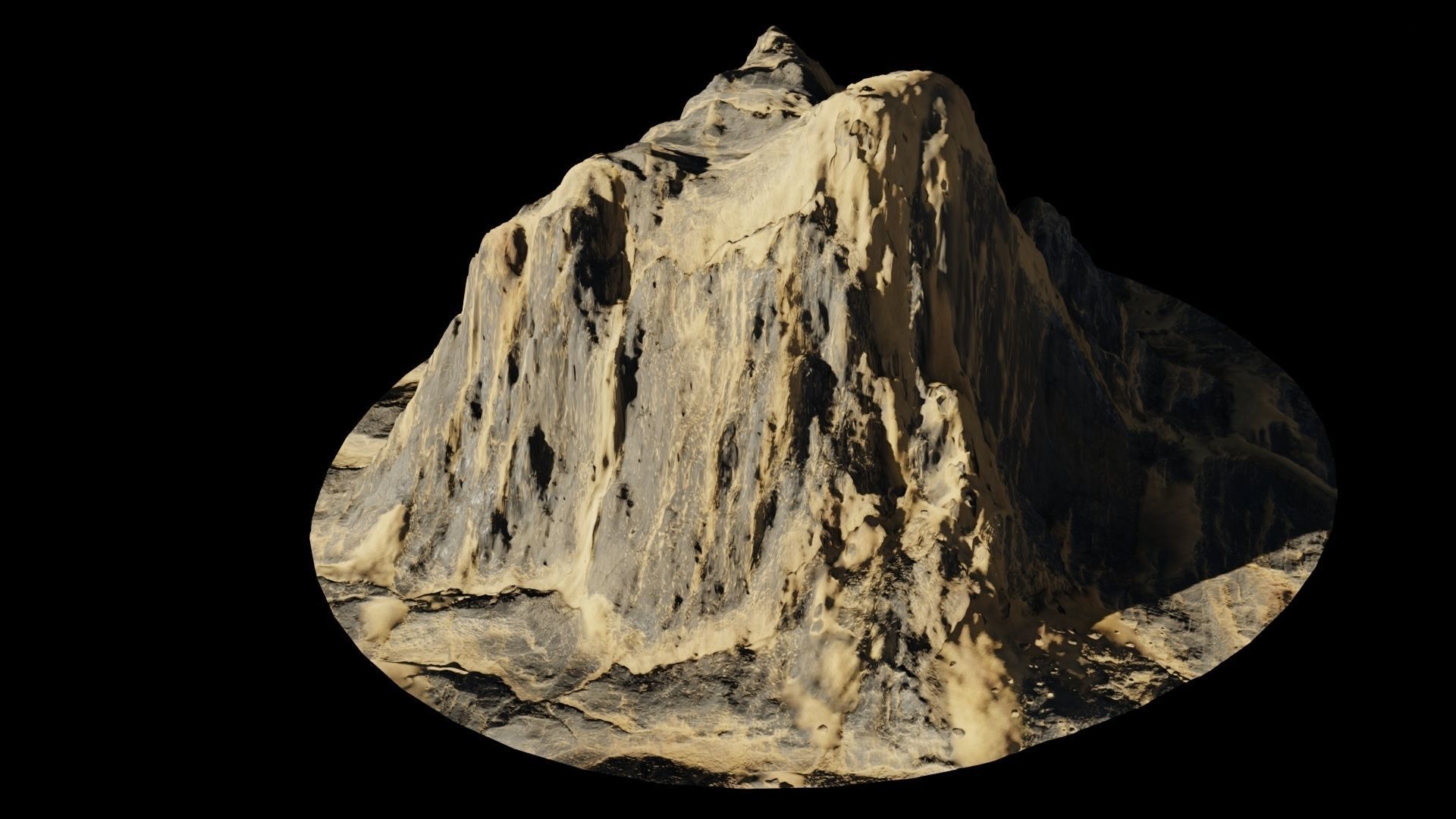 Desert rocks 4-8K Low-poly 3D model_9
