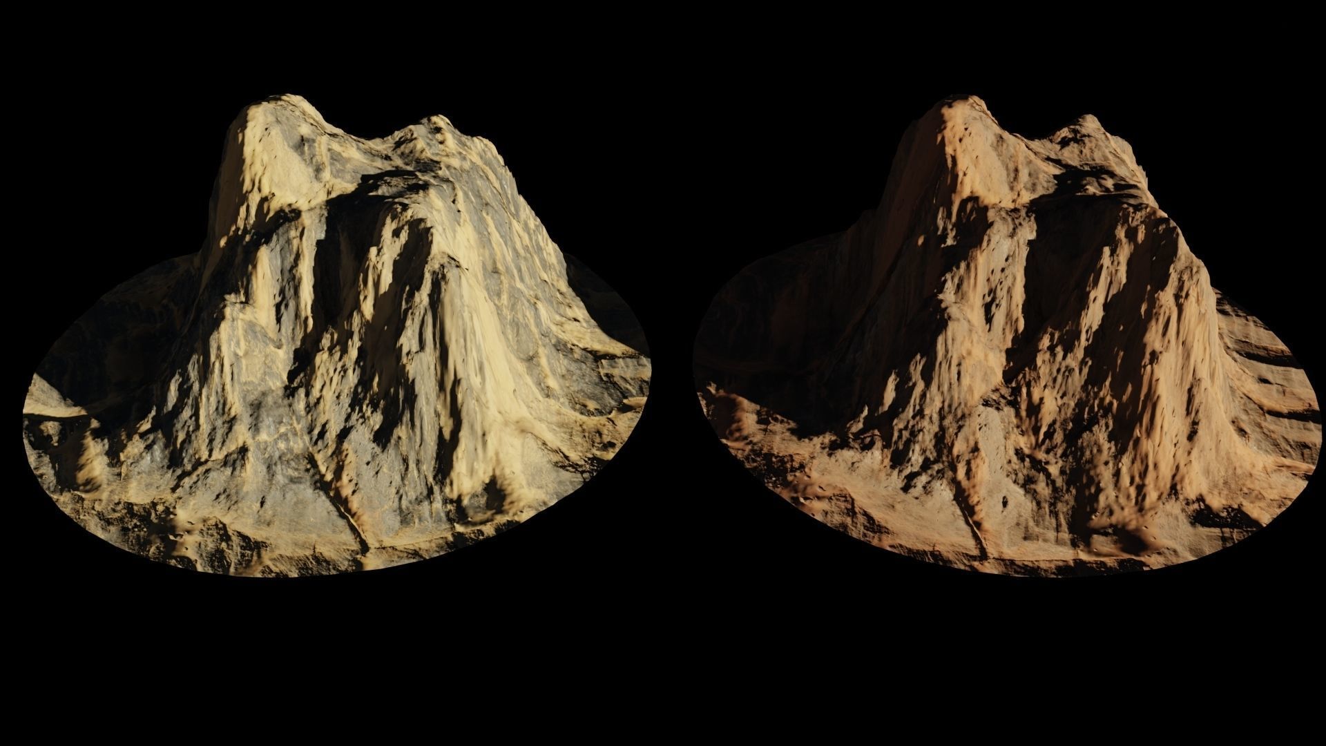Desert rocks 4-8K Low-poly 3D model_8