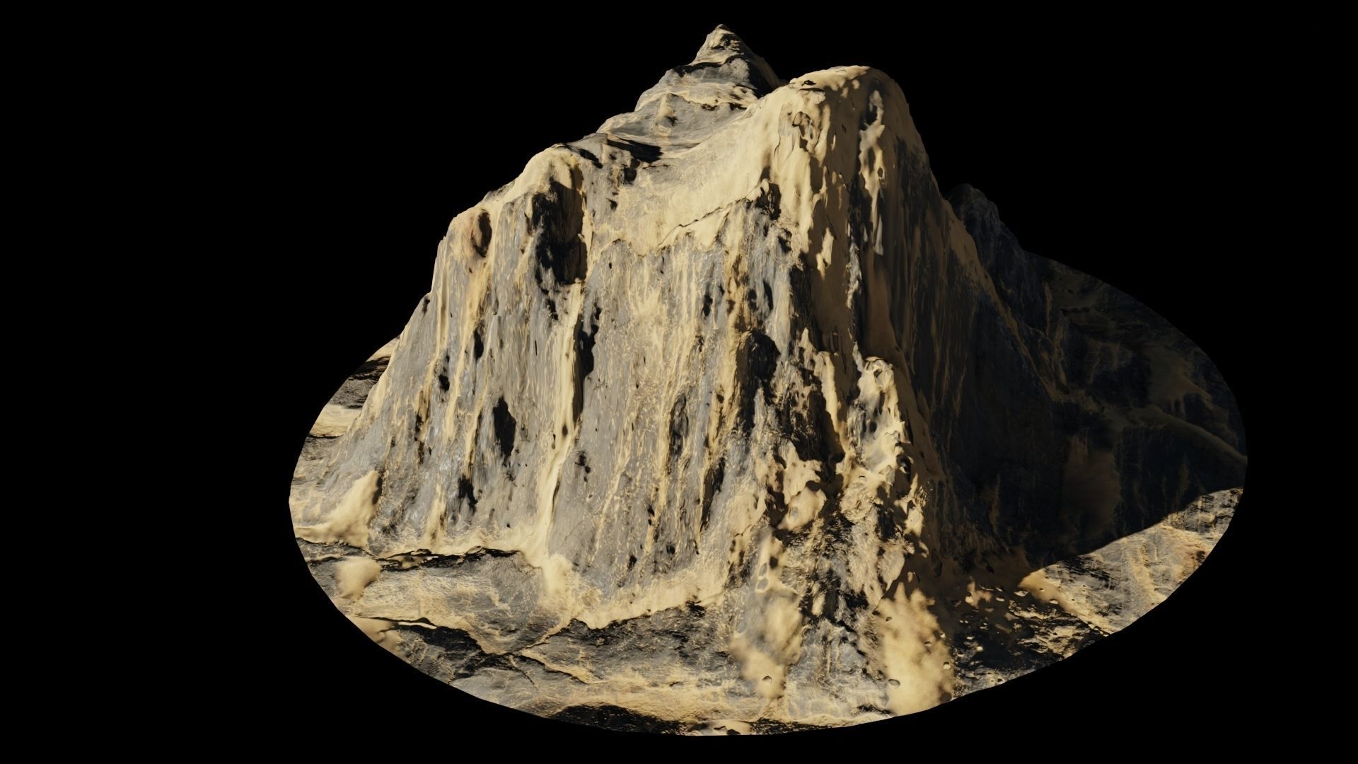 Desert rocks 4-8K Low-poly 3D model_13