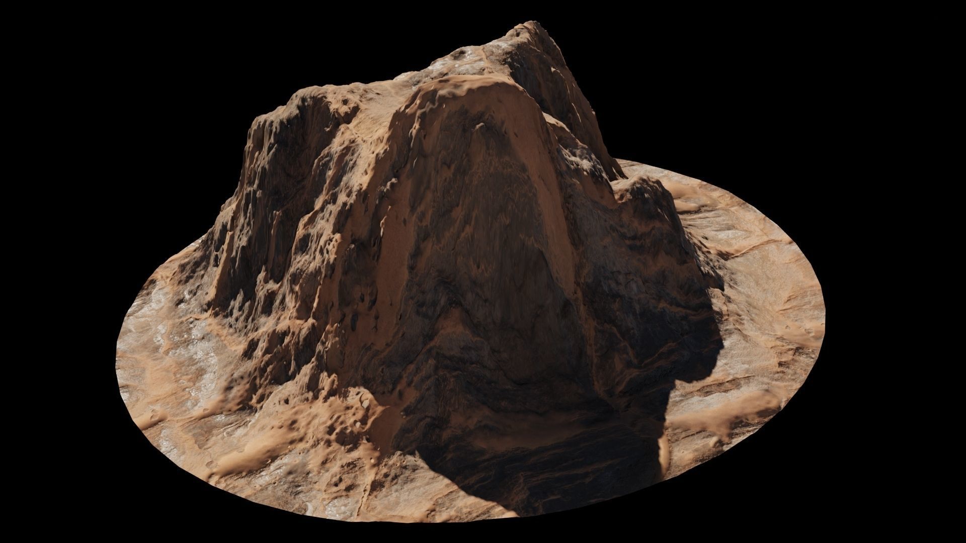 Desert rocks 4-8K Low-poly 3D model_12