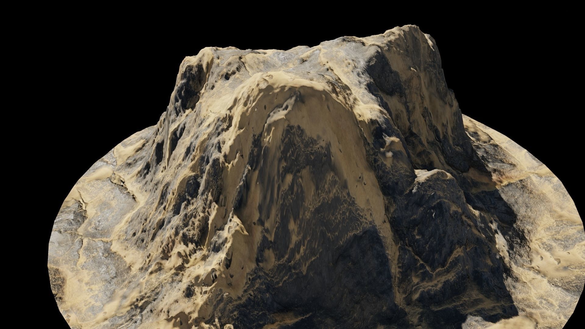 Desert rocks 4-8K Low-poly 3D model_17