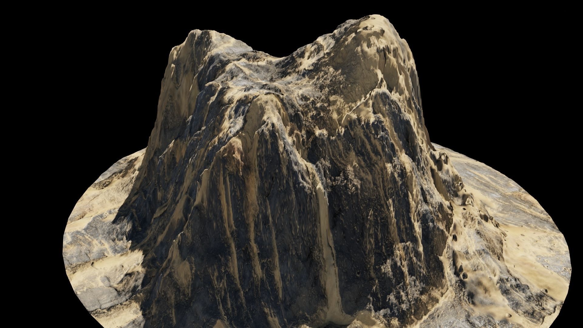 Desert rocks 4-8K Low-poly 3D model_19