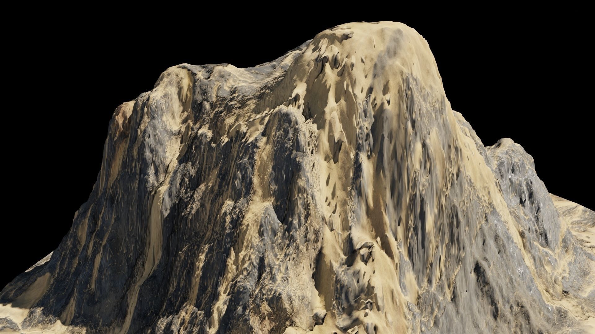 Desert rocks 4-8K Low-poly 3D model_18