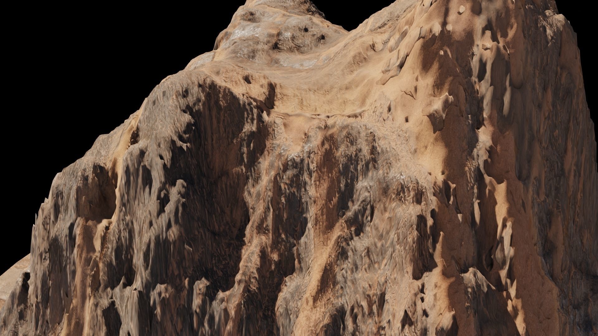 Desert rocks 4-8K Low-poly 3D model_14