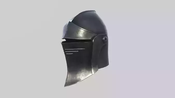 Medieval Fantasy Armet Helmet Low-poly 3D model