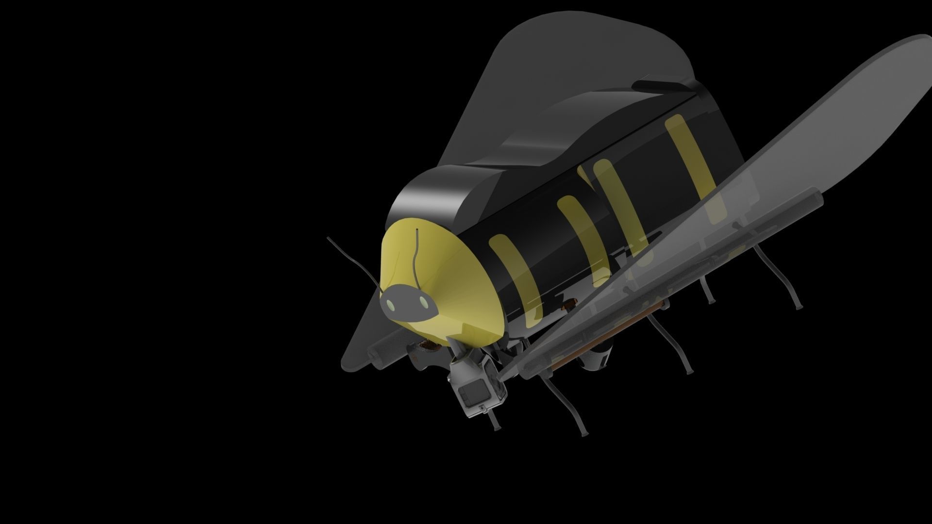 Drone light bulb 3D model_4