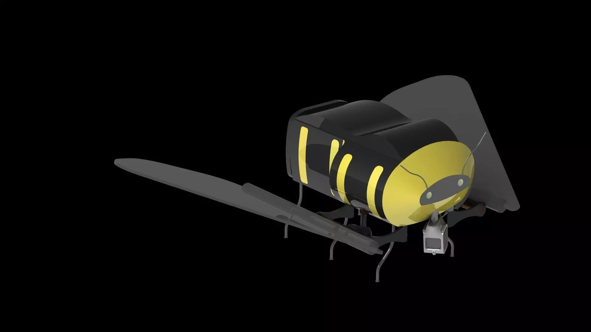 Drone light bulb 3D model_0