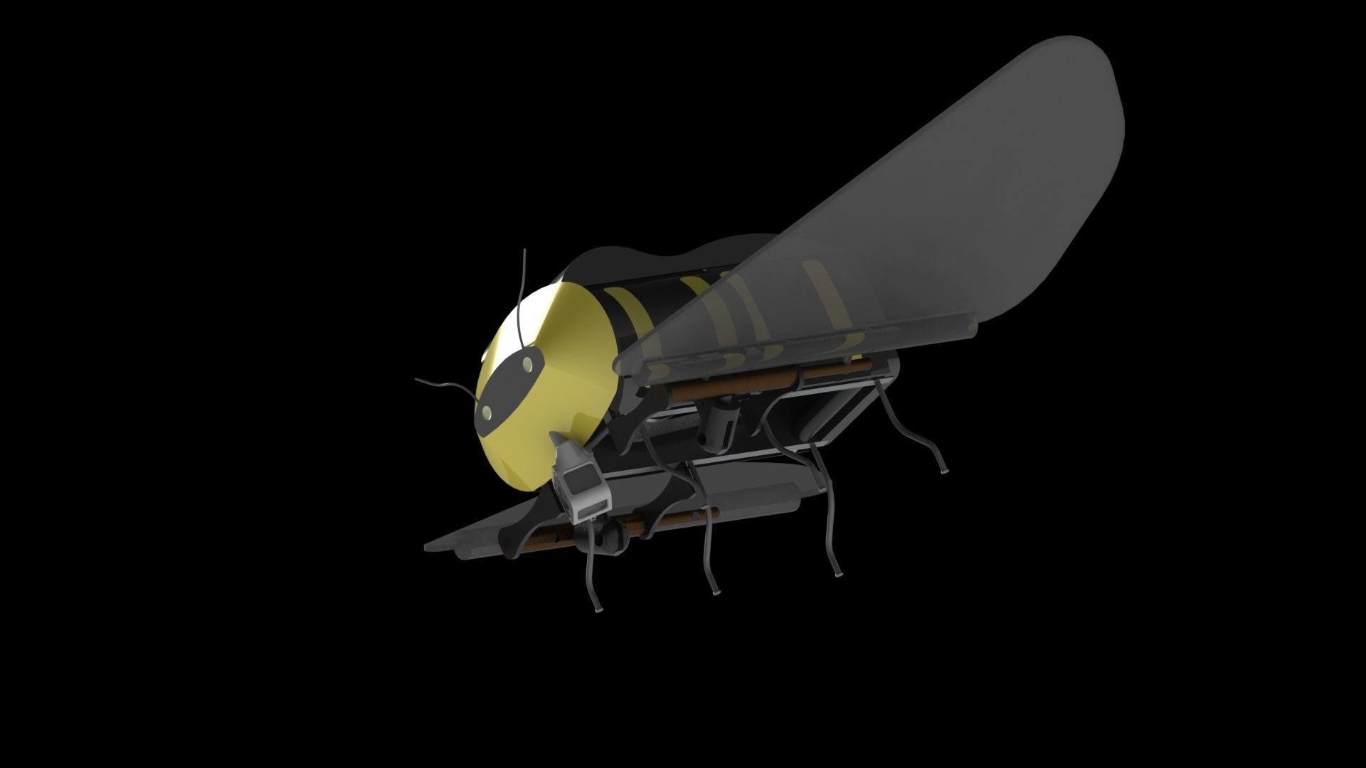 Drone light bulb 3D model_8