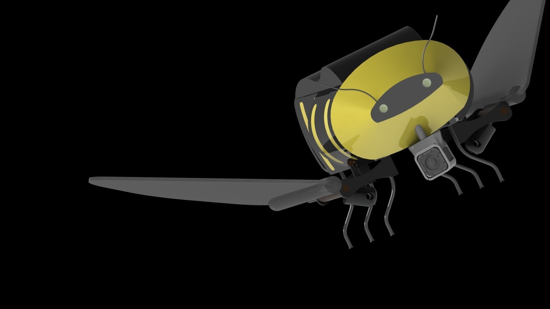 Drone light bulb 3D model_6