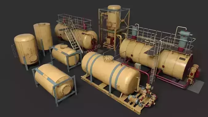 Liquid storage pack 3D model