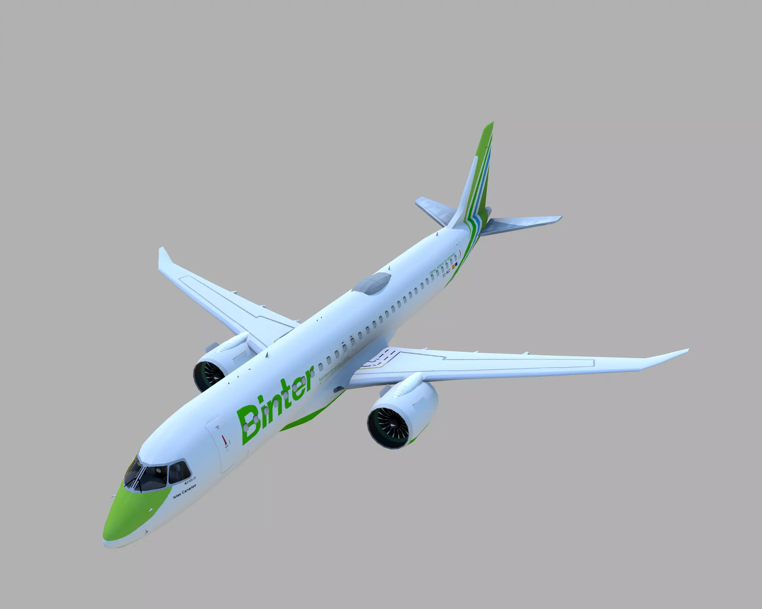 Embraer E-195 E-Jets E2 Binter 3D model