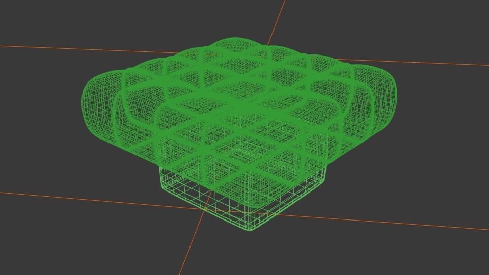 Leather Ottoman 3D model Free 3D model_4