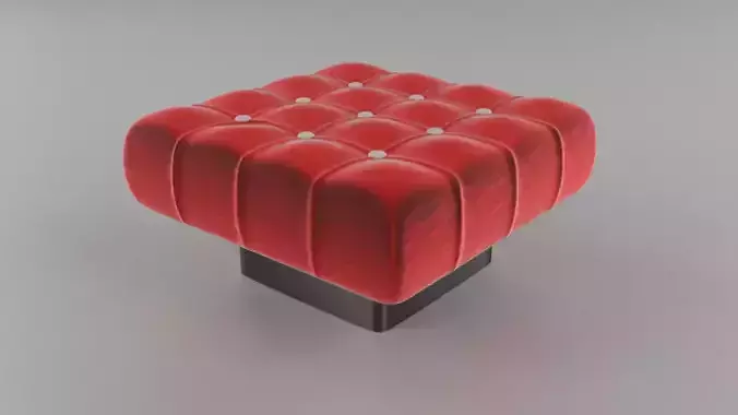 Leather Ottoman 3D model
