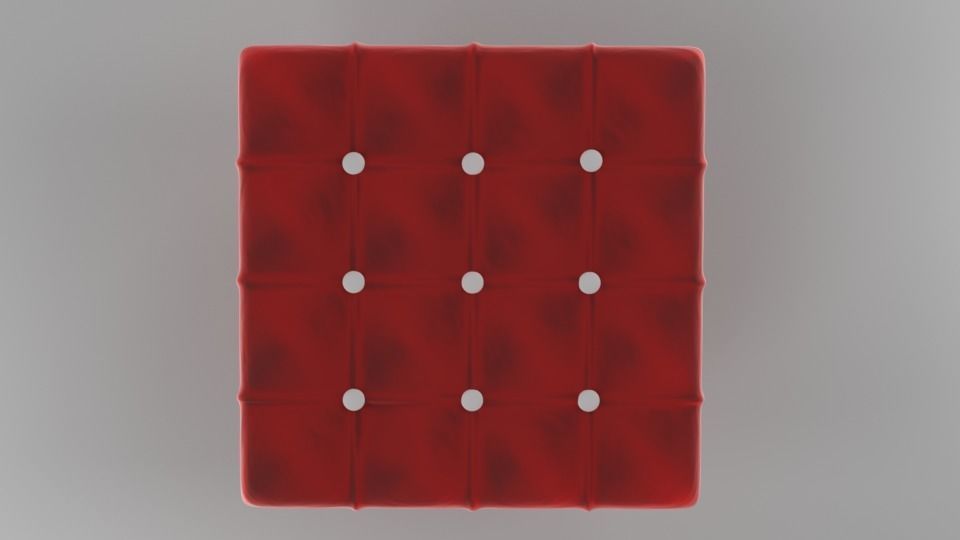 Leather Ottoman 3D model Free 3D model_3