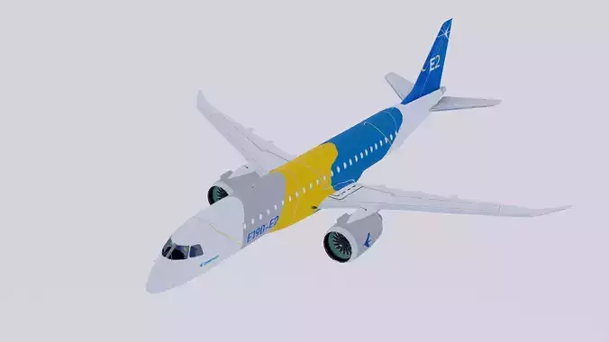 Embraer E190 E-2 Color House 3D model