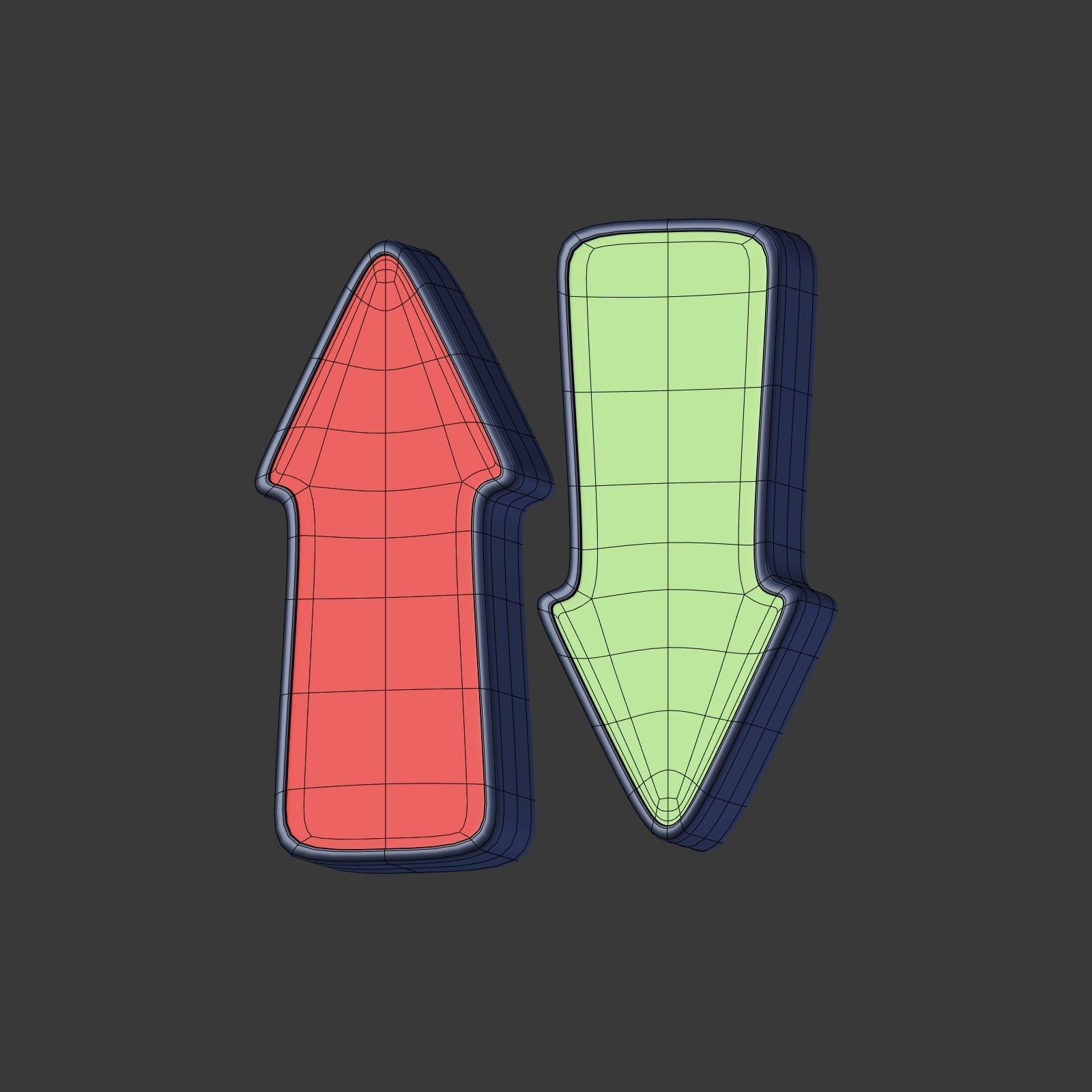 Network Connections Signs Low-poly 3D model_12