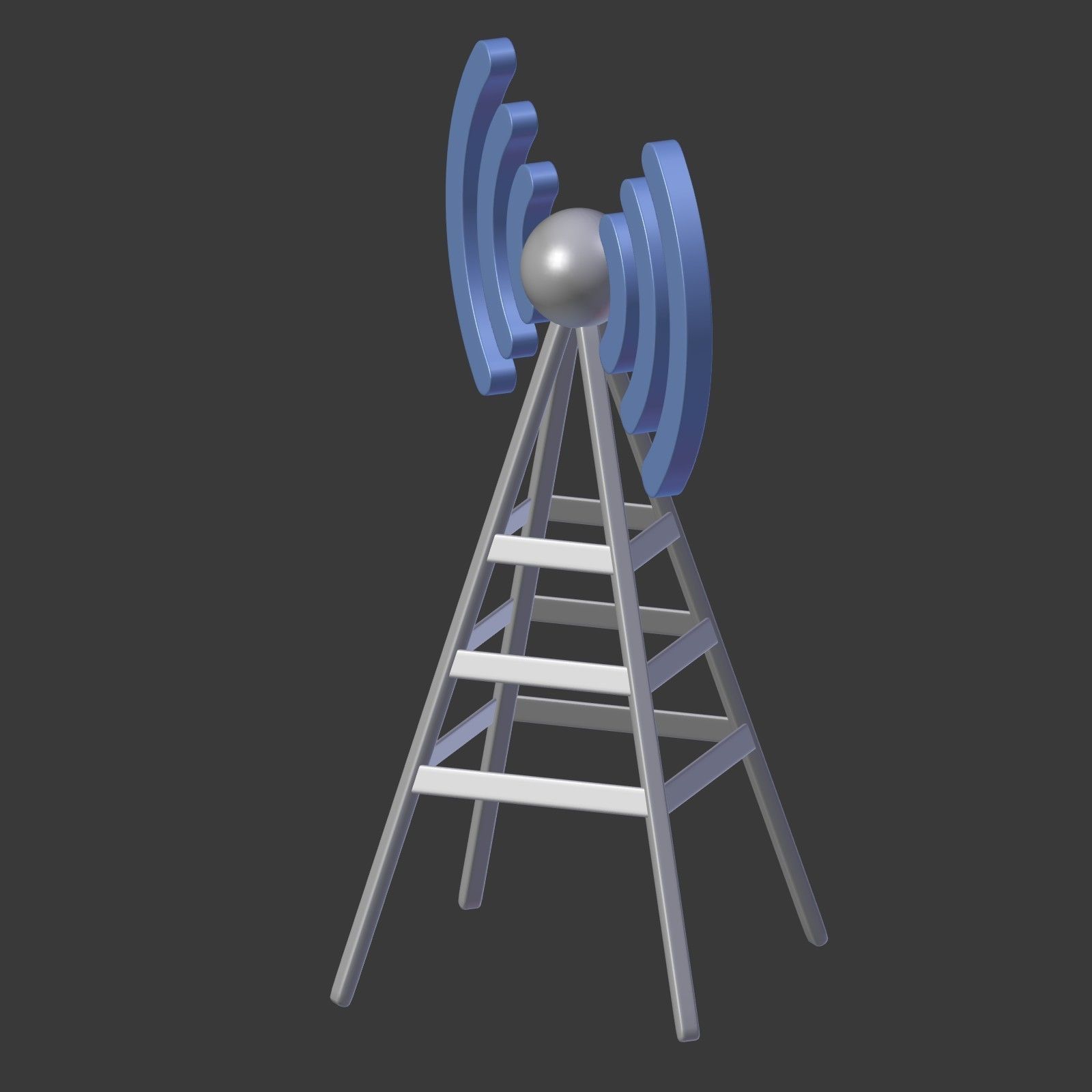 Network Connections Signs Low-poly 3D model_19