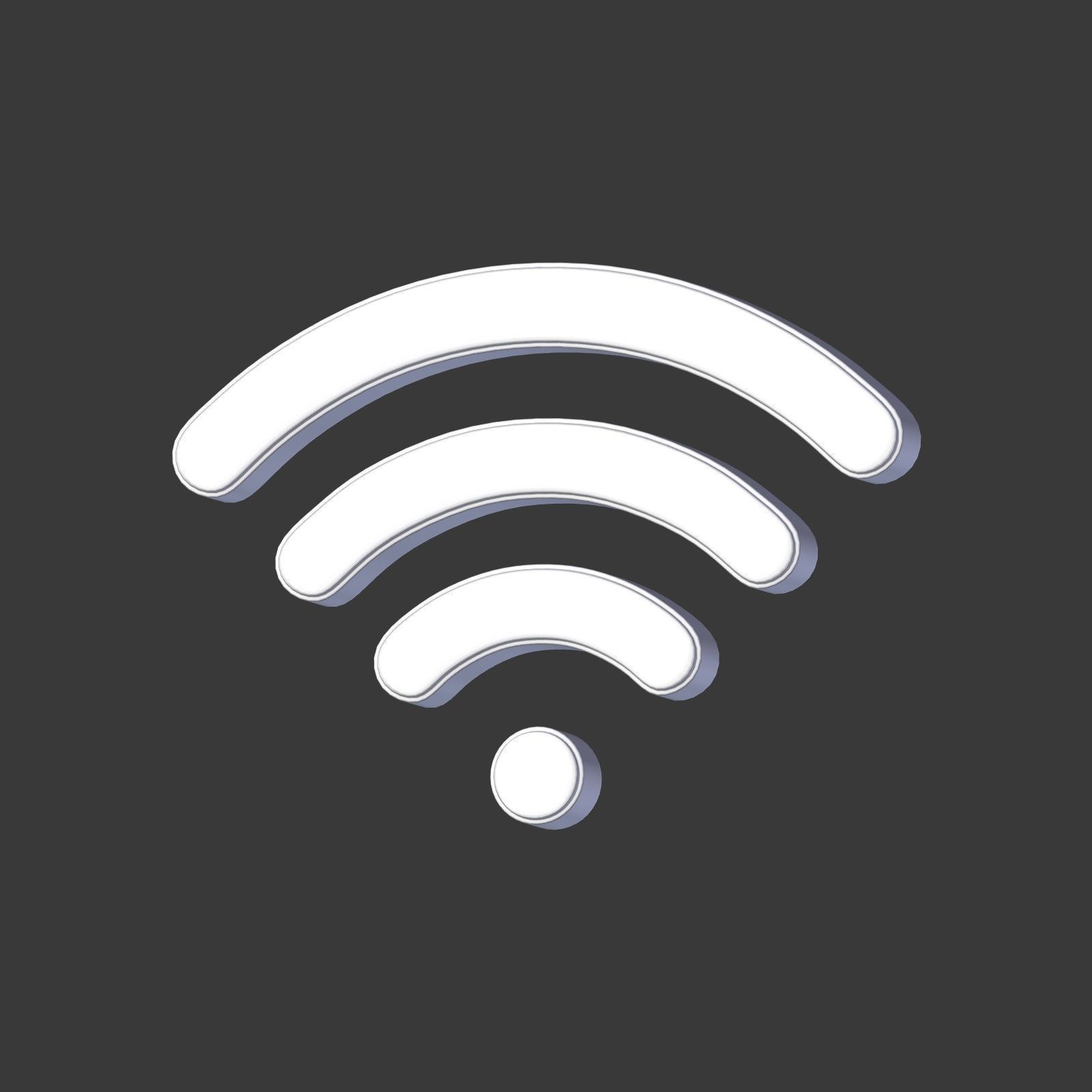 Network Connections Signs Low-poly 3D model_7