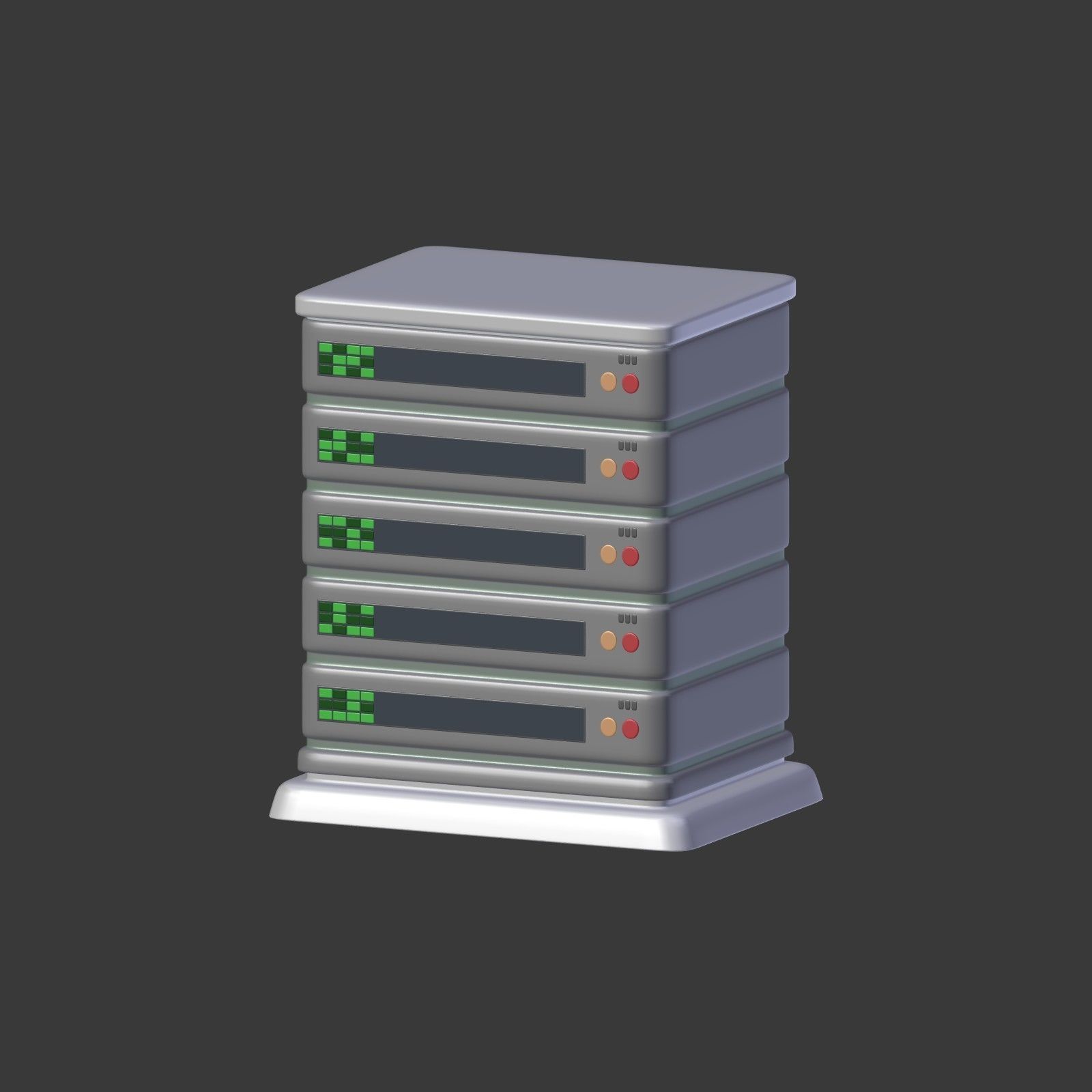 Network Connections Signs Low-poly 3D model_29