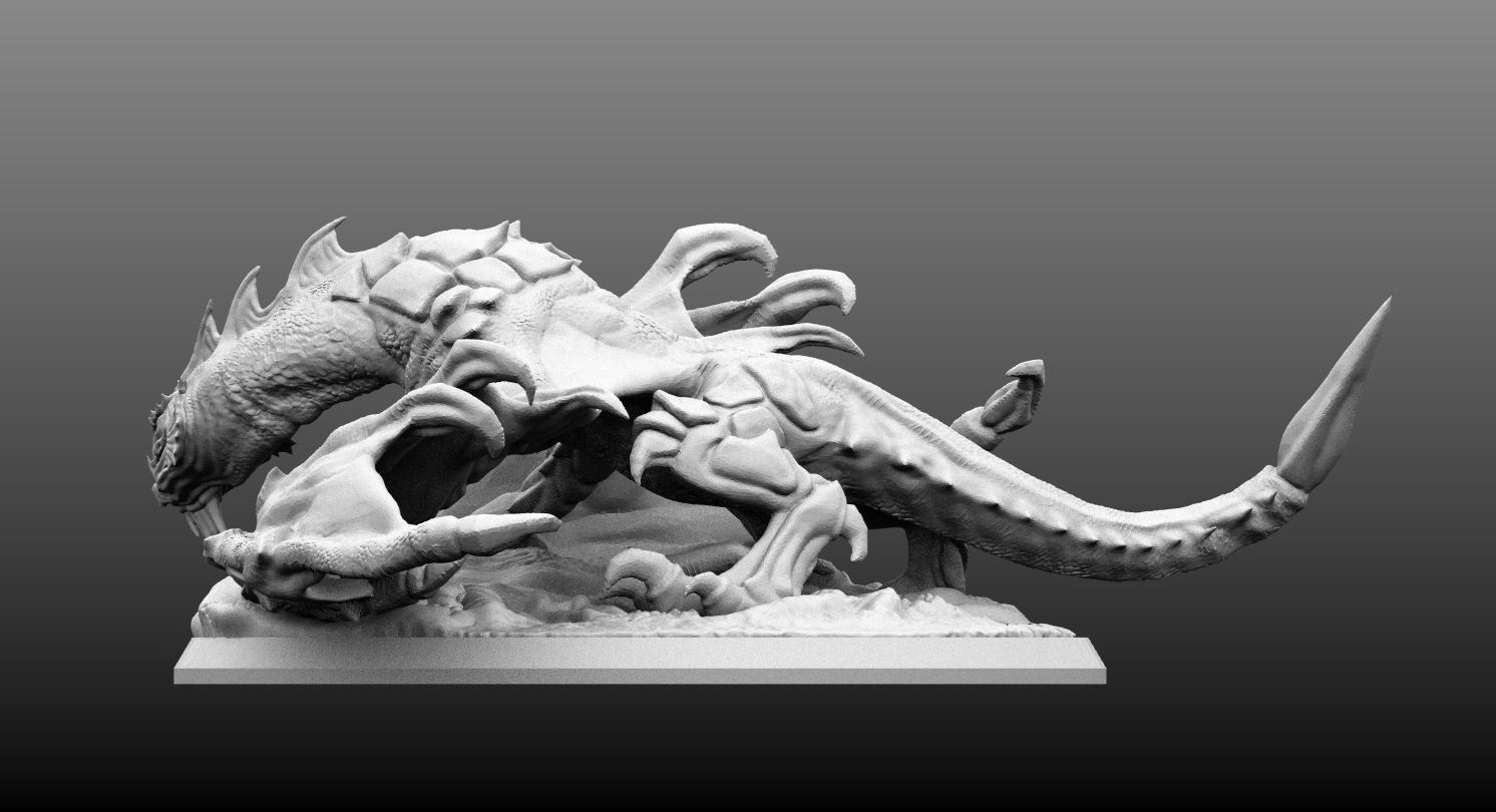 Gargantuan Wyvern  3D print model_10