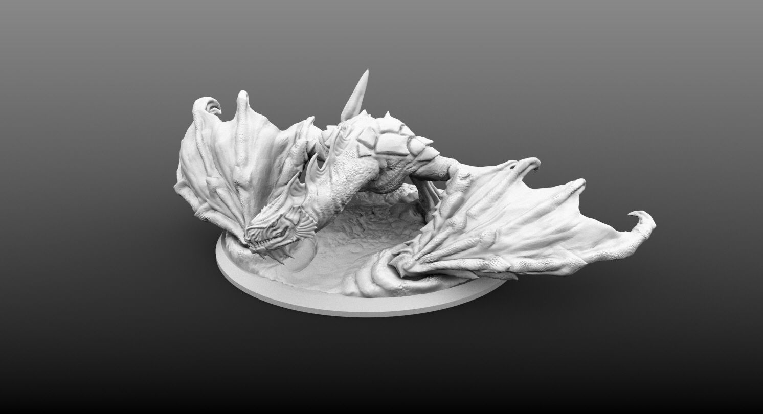 Gargantuan Wyvern  3D print model_2