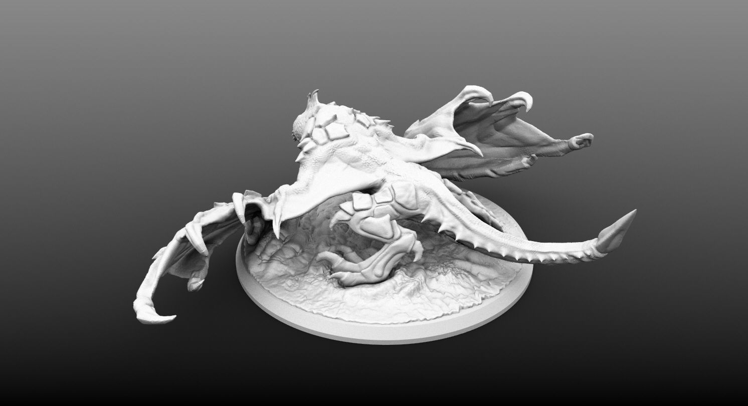 Gargantuan Wyvern  3D print model_6