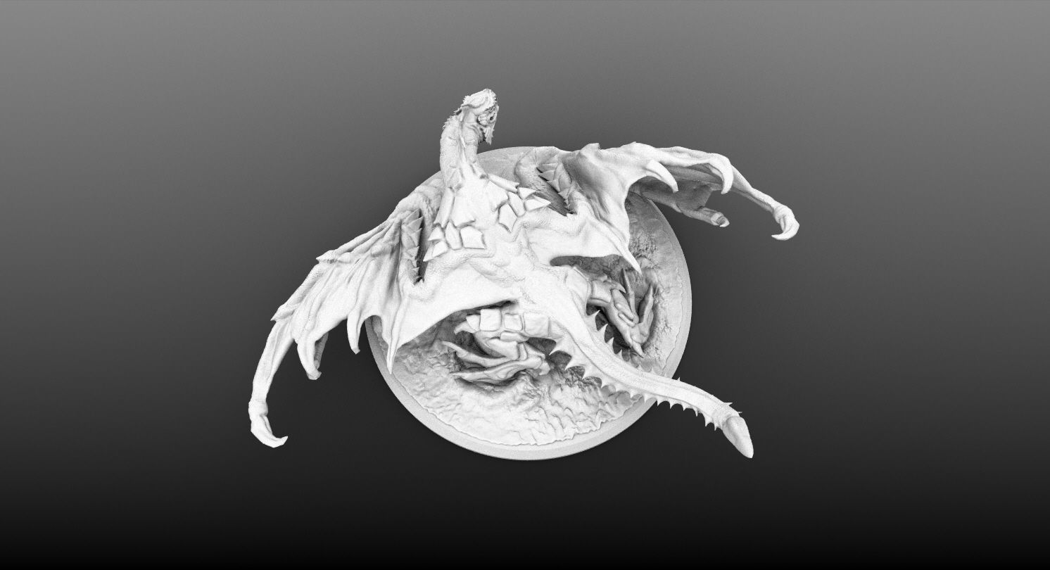 Gargantuan Wyvern  3D print model_4