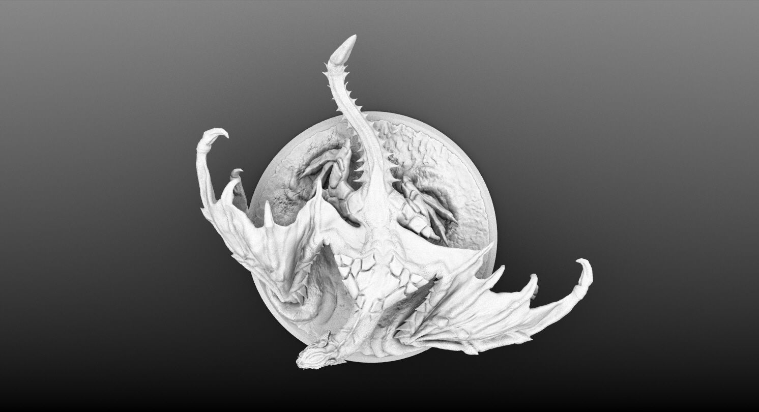 Gargantuan Wyvern  3D print model_8