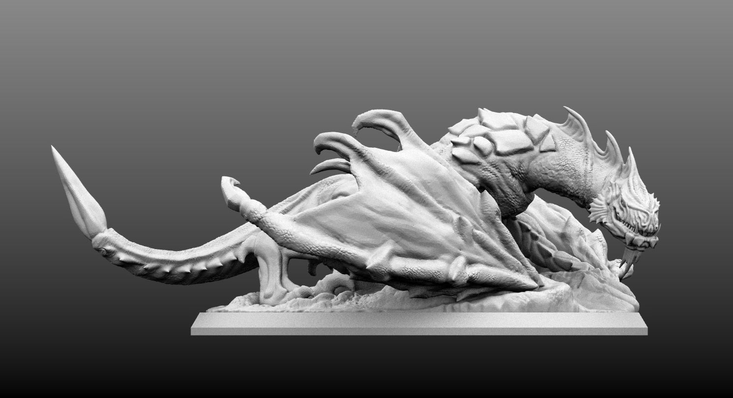 Gargantuan Wyvern  3D print model_11