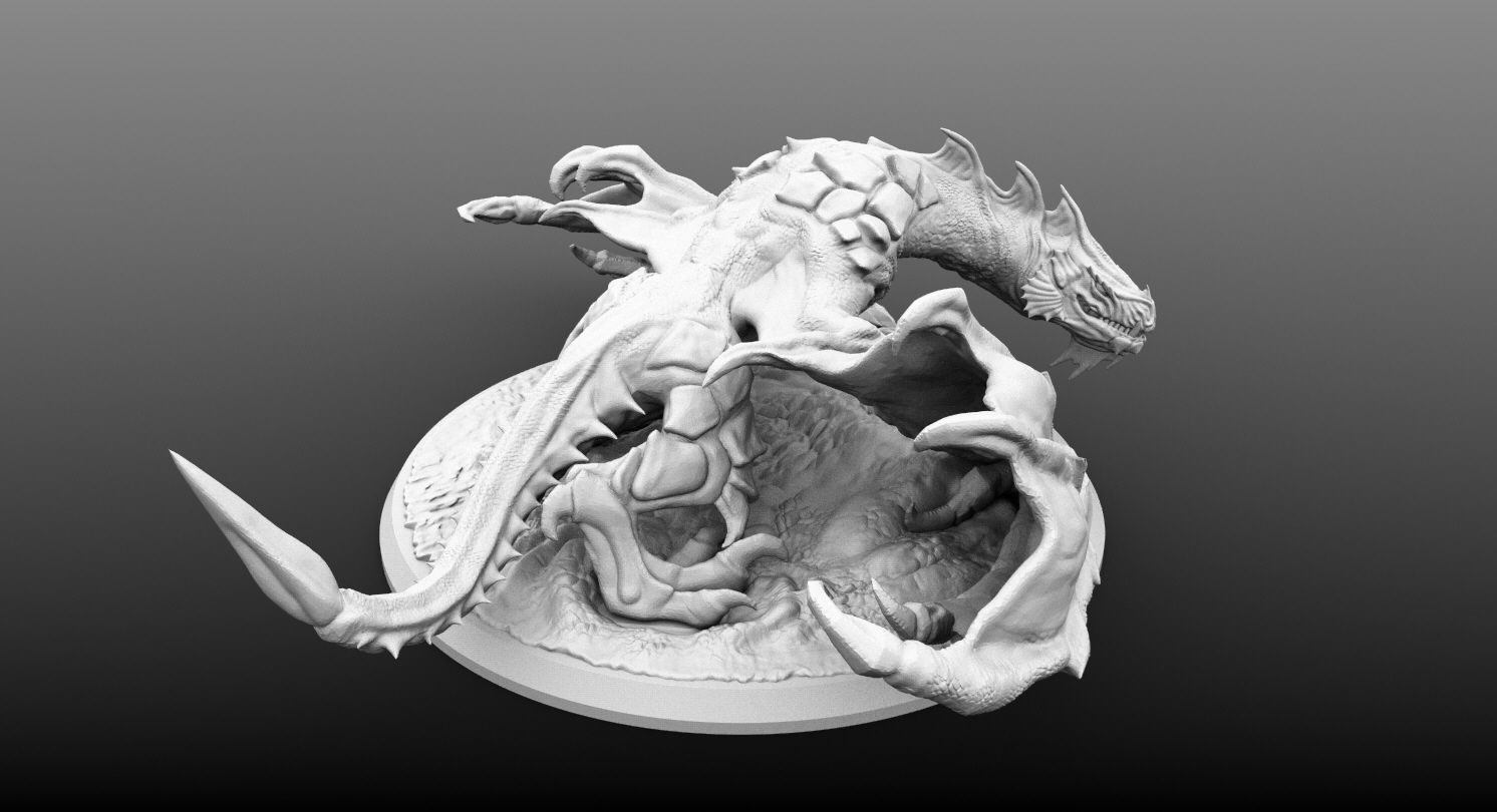 Gargantuan Wyvern  3D print model_5
