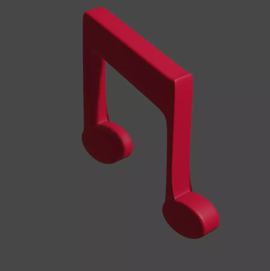 Eighth note Free 3D model_0