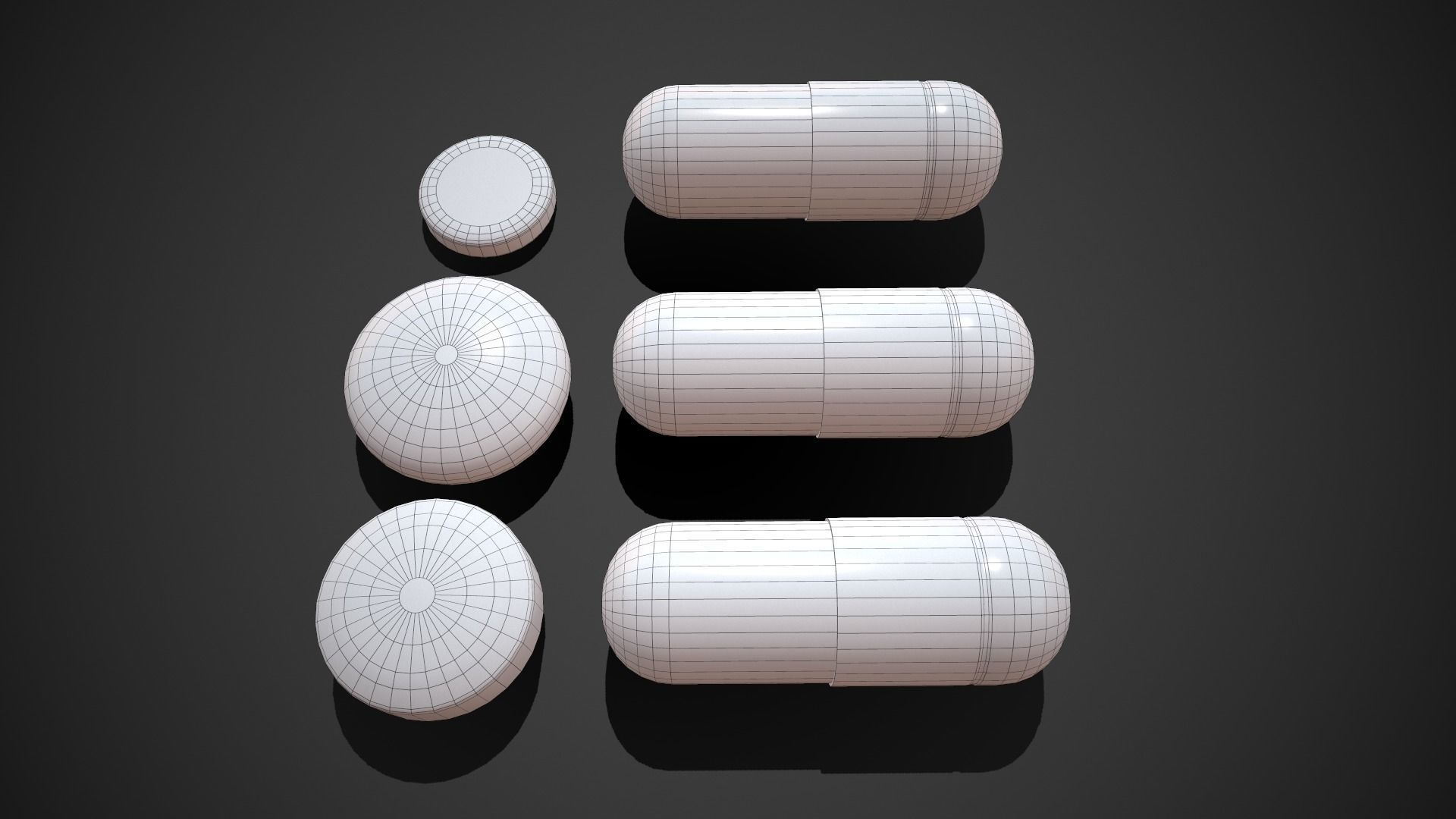 Medical Pills Low-poly 3D model_10