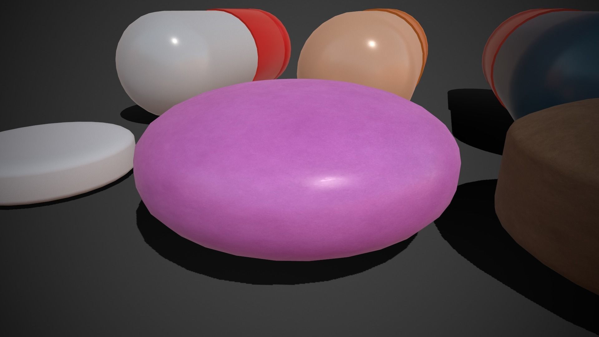 Medical Pills Low-poly 3D model_9