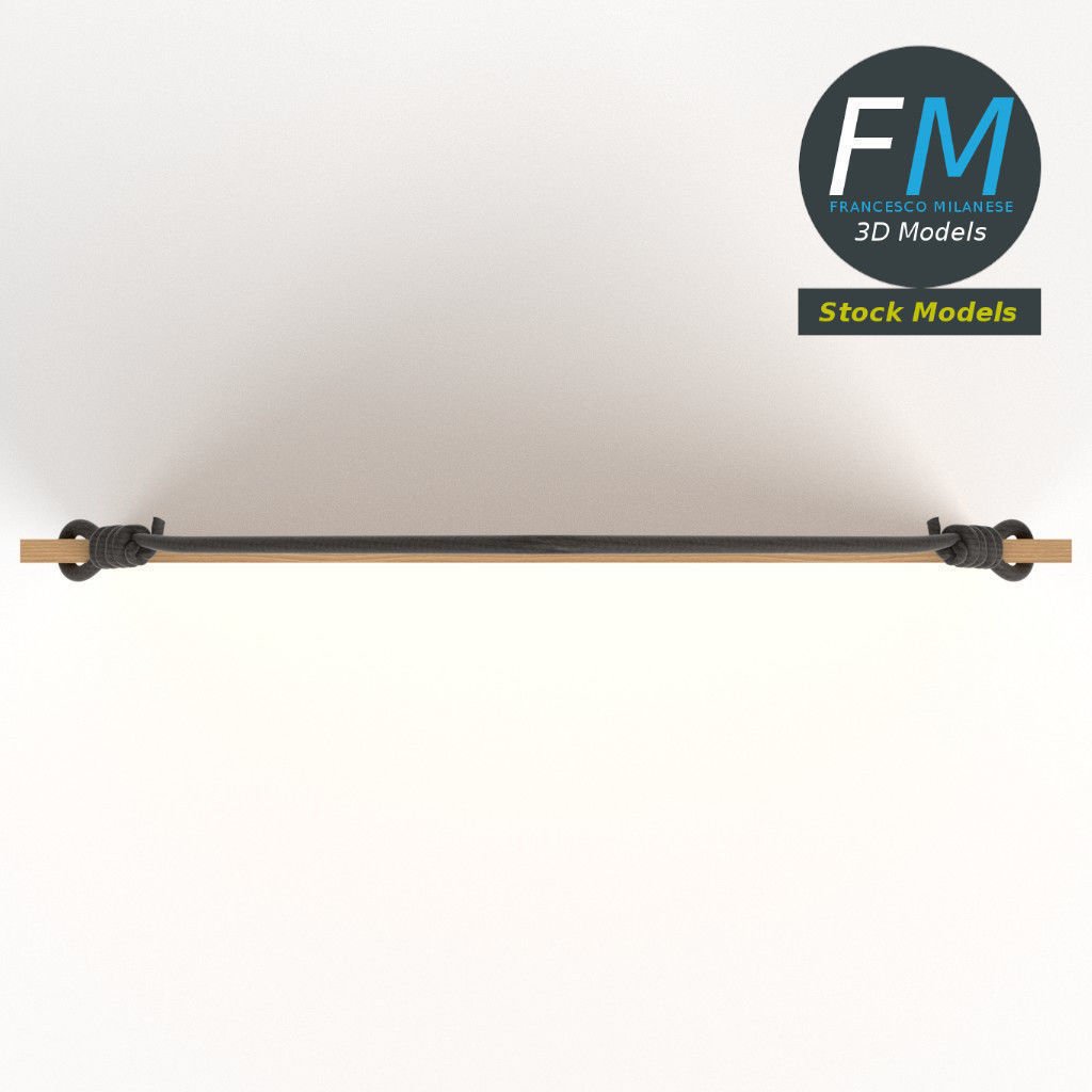 Hanging wooden sign 3D model_6