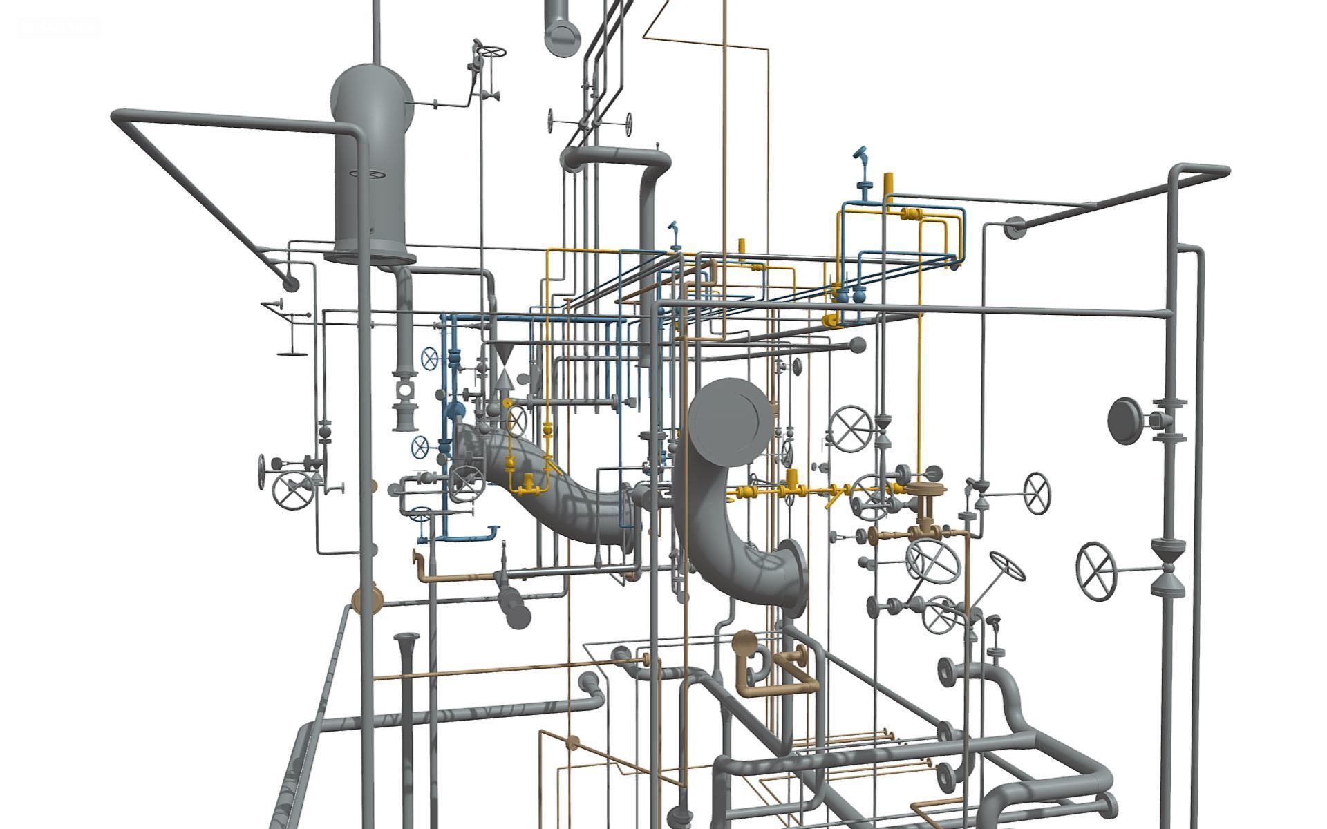 Process Plant UAE - Piping 3D print model_10