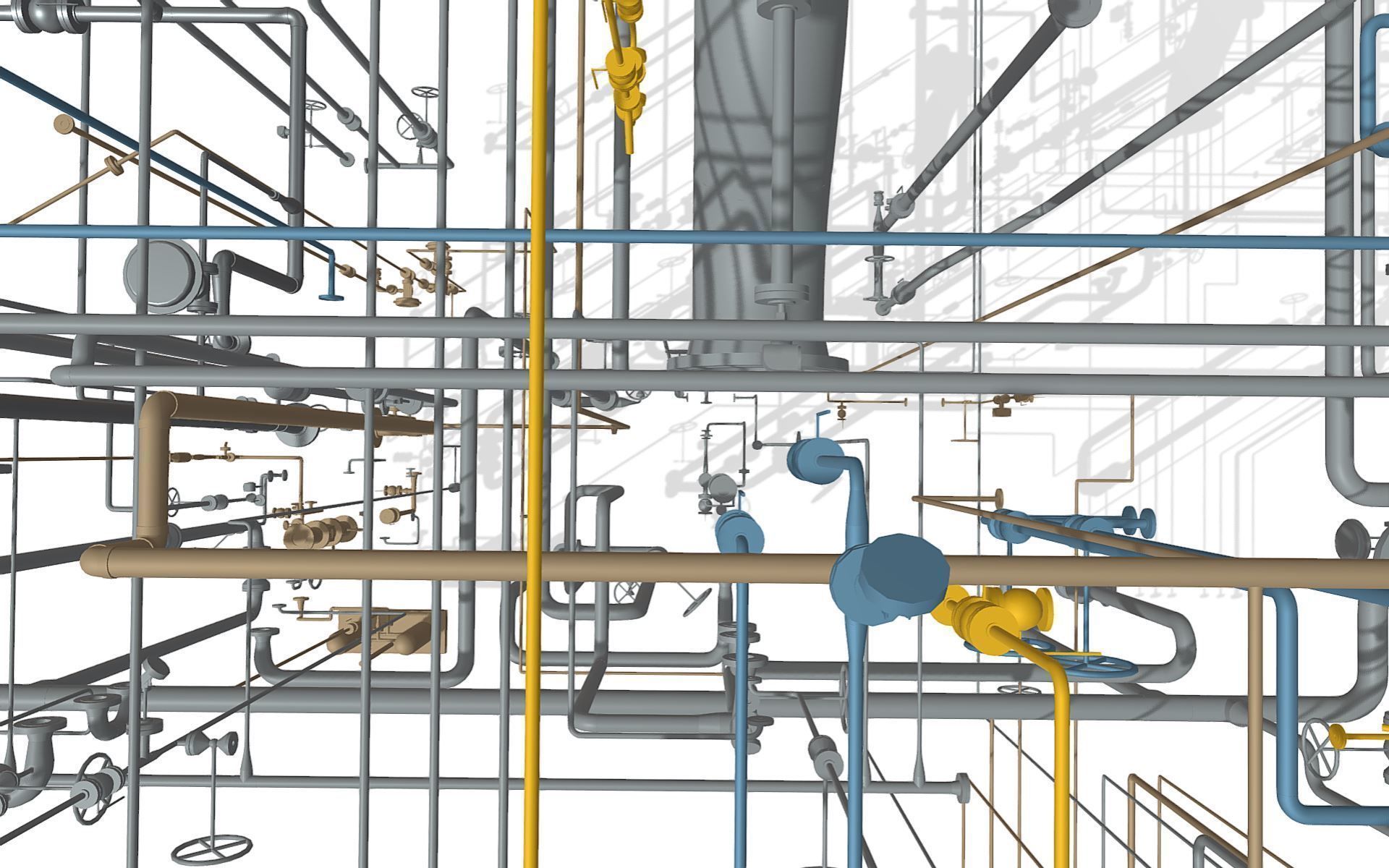 Process Plant UAE - Piping 3D print model_13