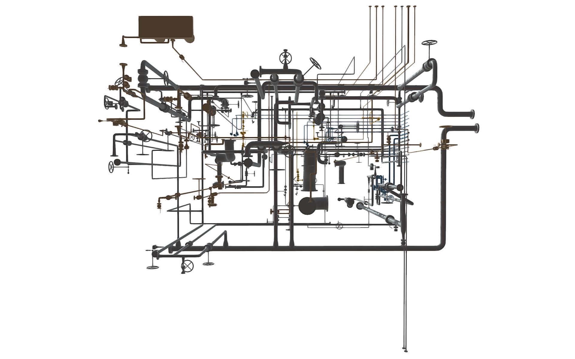 Process Plant UAE - Piping 3D print model_14