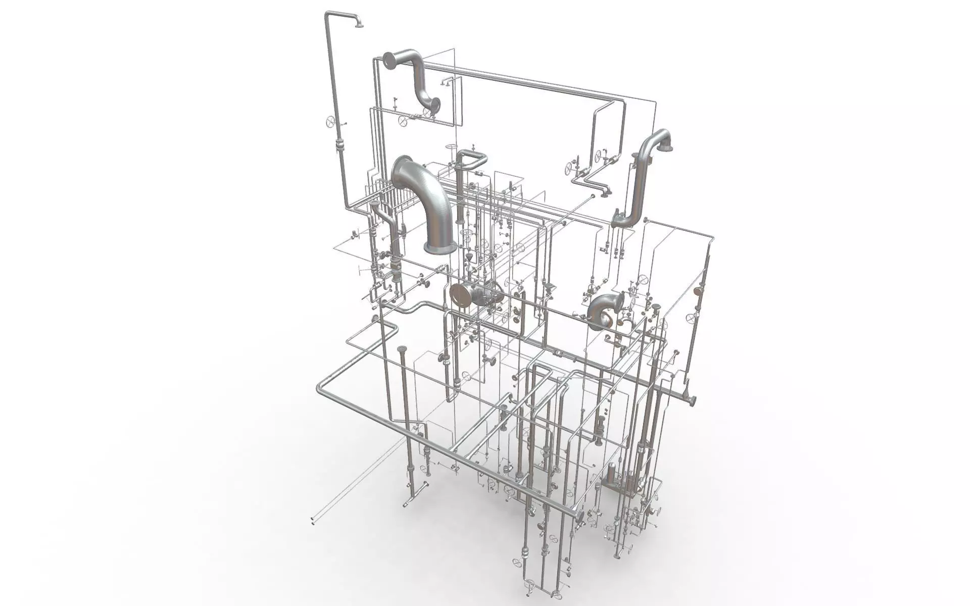 Process Plant UAE - Piping 3D print model_0