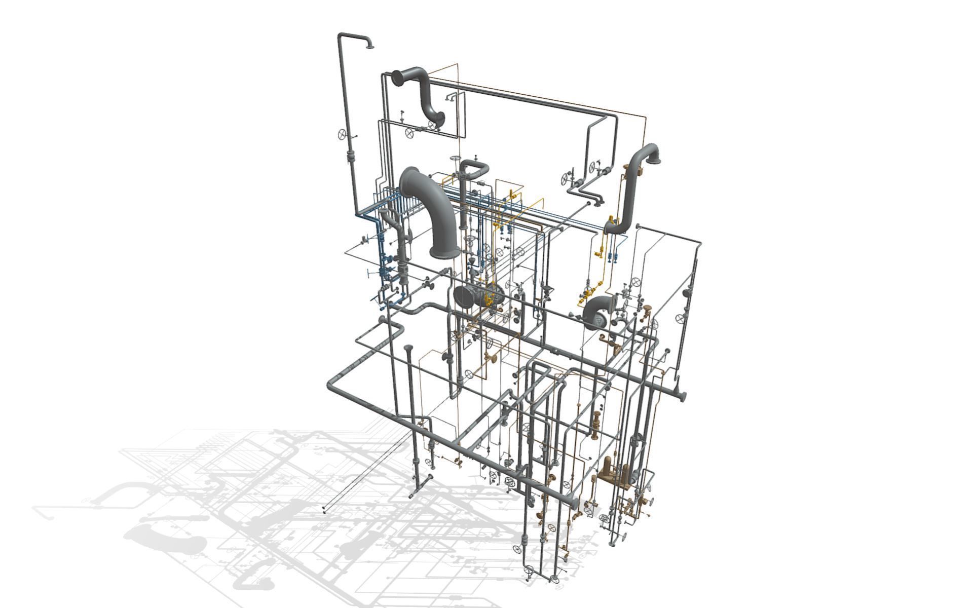 Process Plant UAE - Piping 3D print model_4