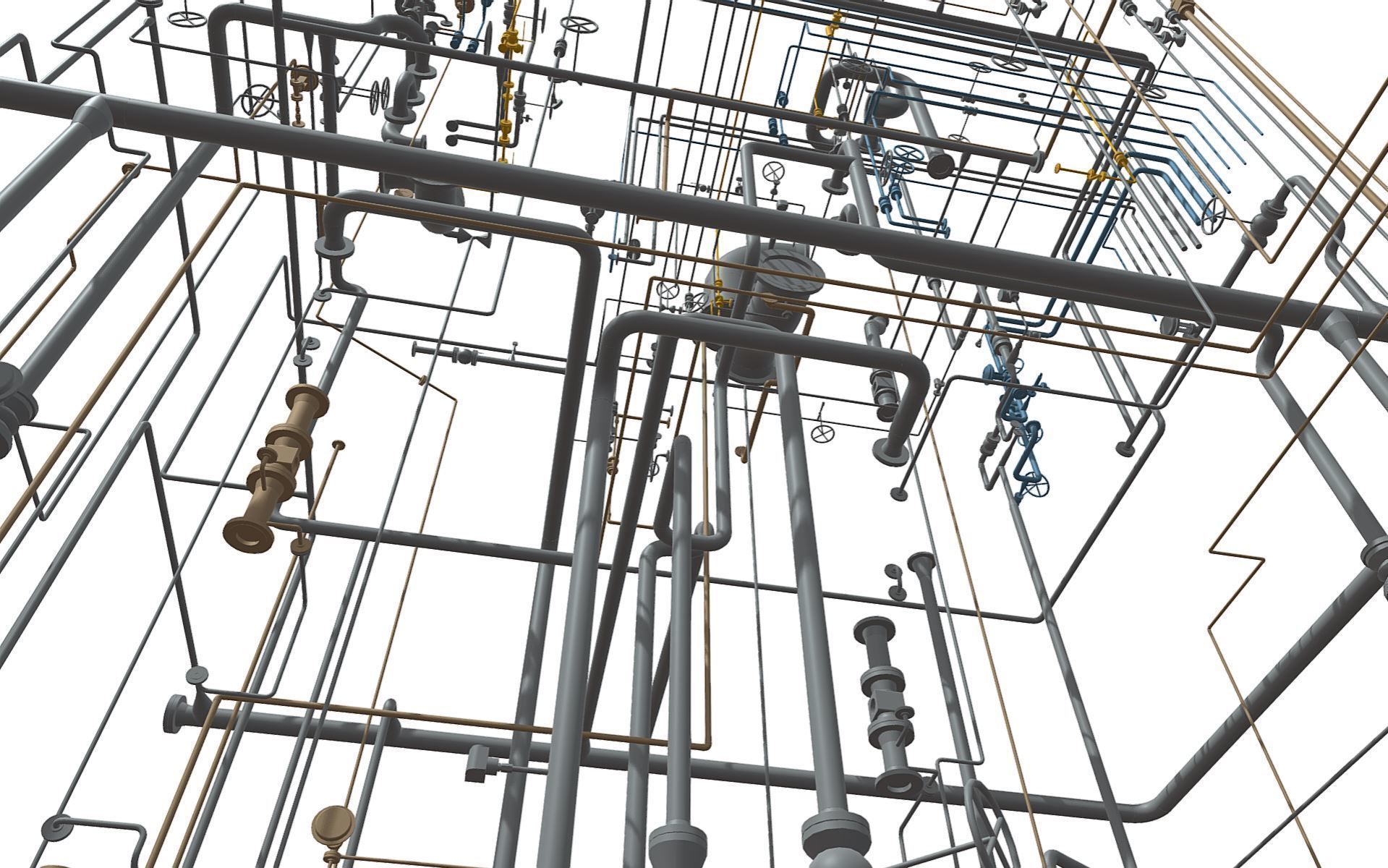 Process Plant UAE - Piping 3D print model_15