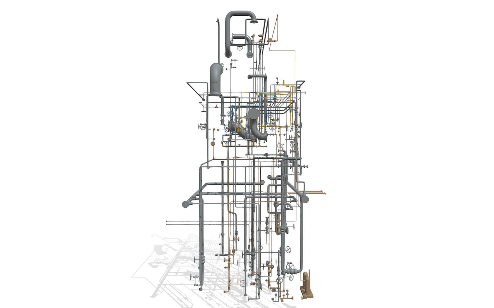 Process Plant UAE - Piping 3D print model_5