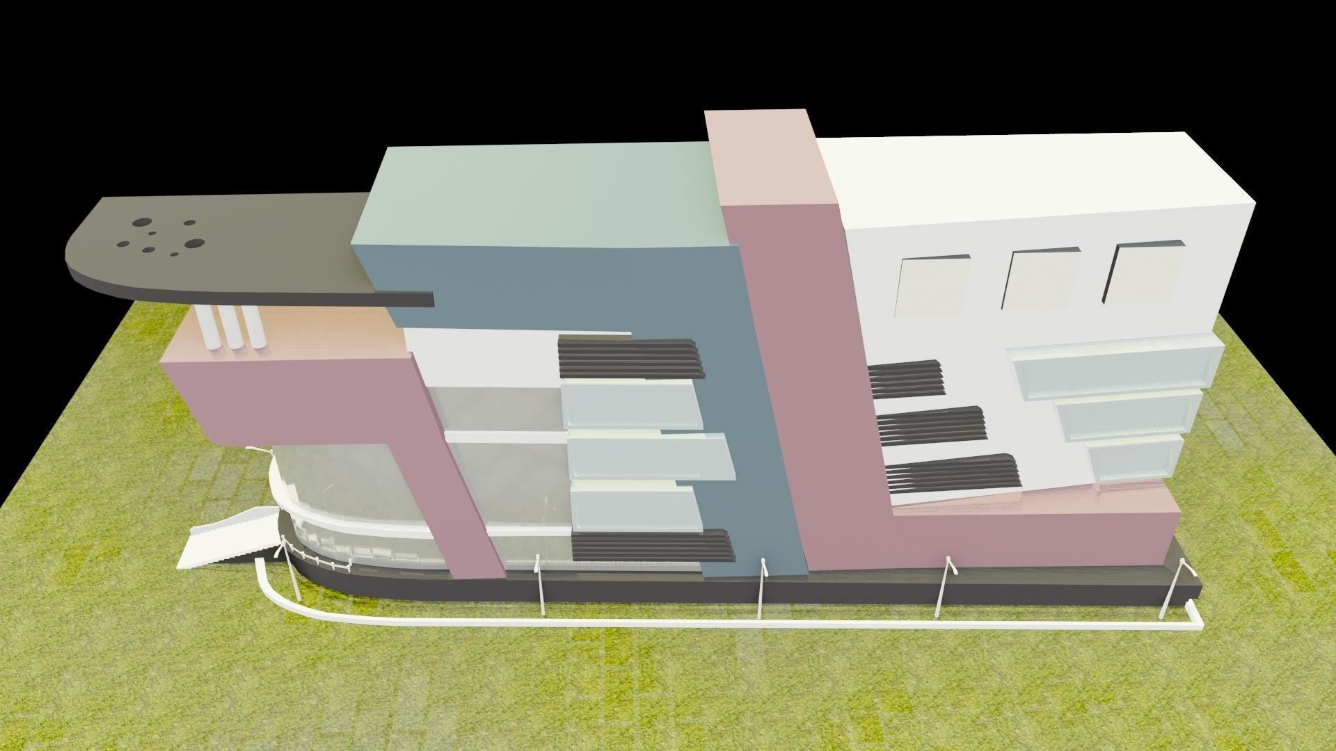 SHOPPING MALL Free low-poly 3D model_8