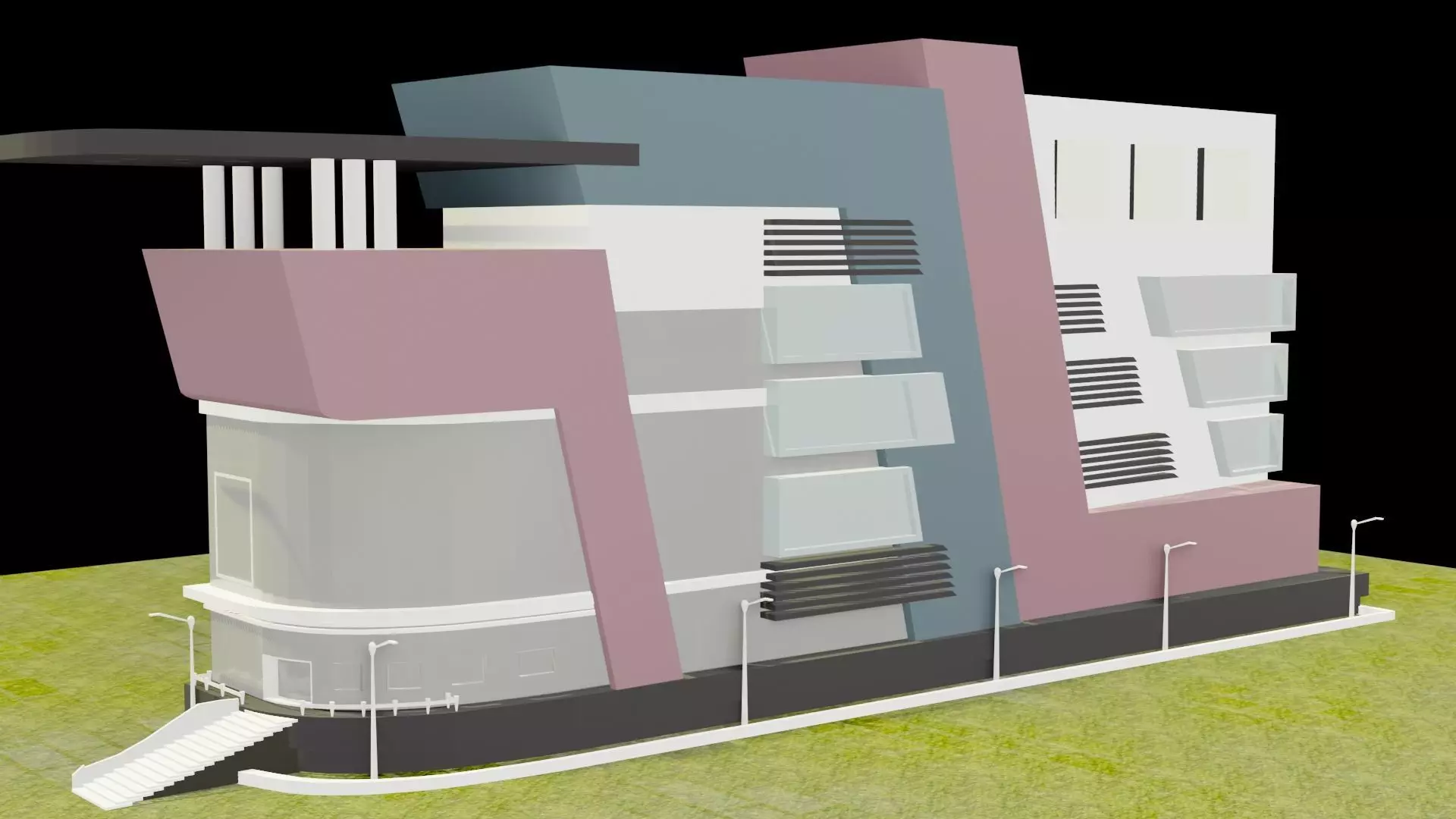 SHOPPING MALL Free low-poly 3D model_0